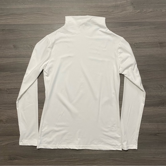 White mock neck long sleeved top - Picture 2 of 2